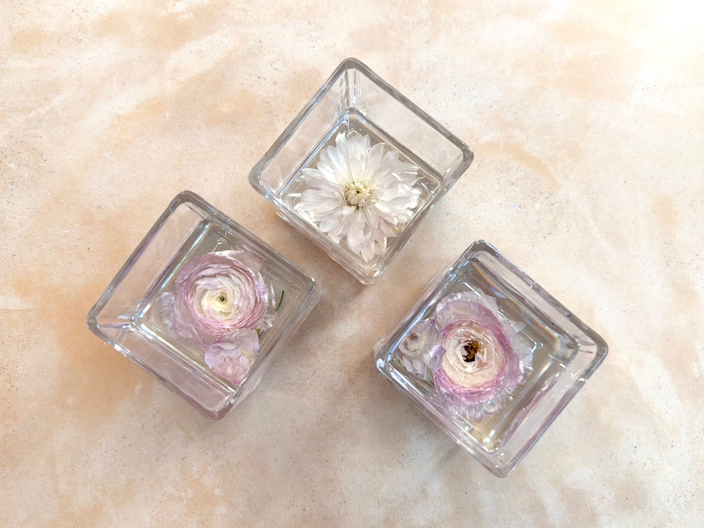 SQUARE FLOWER TRINKET DISH (PM)