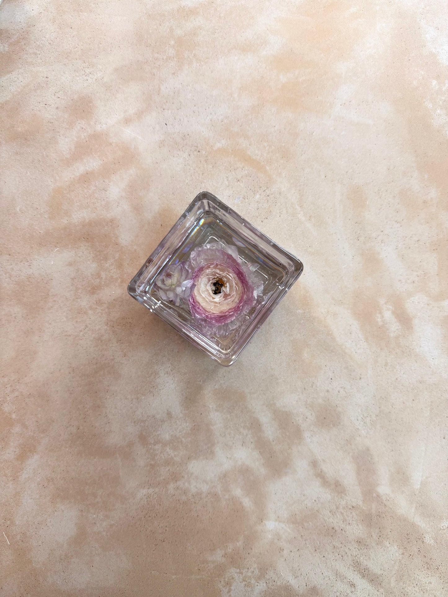 SQUARE FLOWER TRINKET DISH (PM)