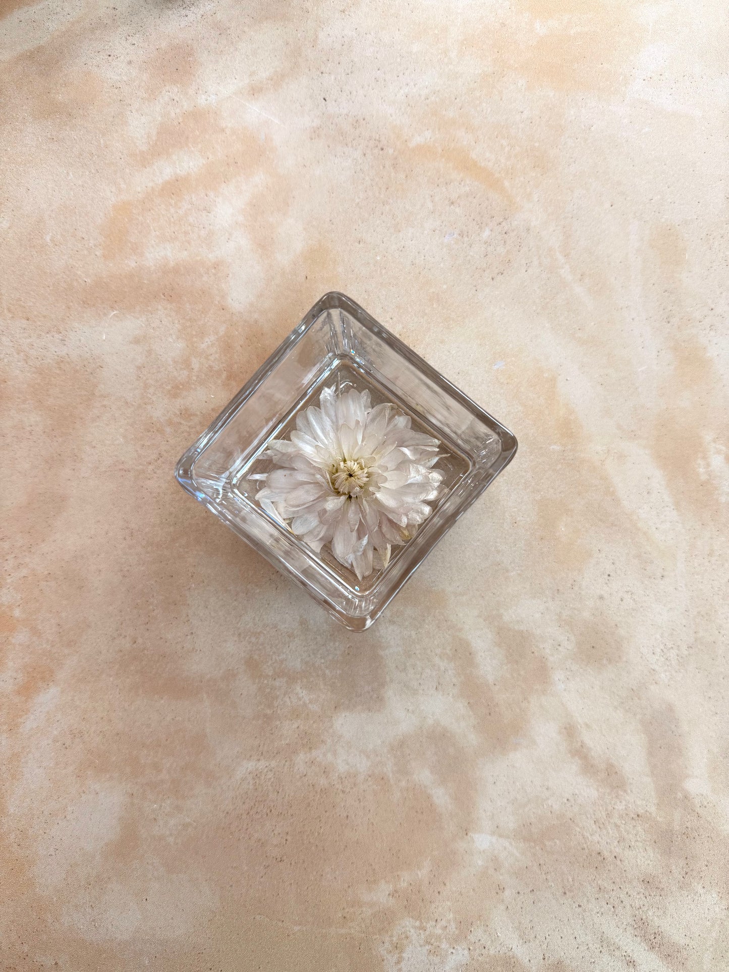 SQUARE FLOWER TRINKET DISH (PM)