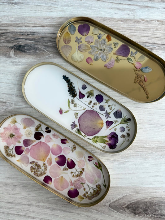 CUSTOM GOLD OVAL TRAY
