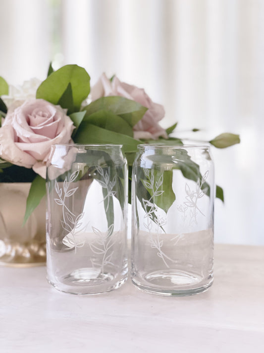 GLASS FLOWER CAN