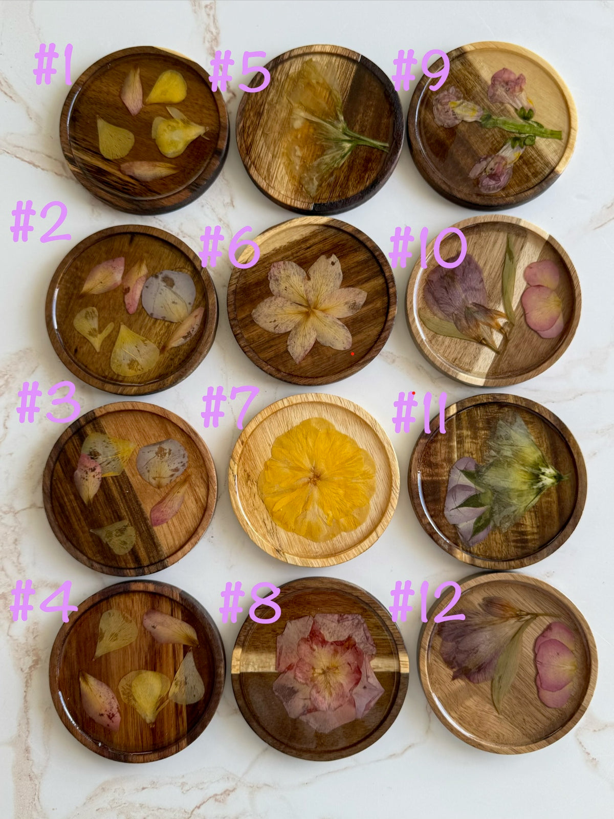 MiH PRESSED FLOWER COASTERS