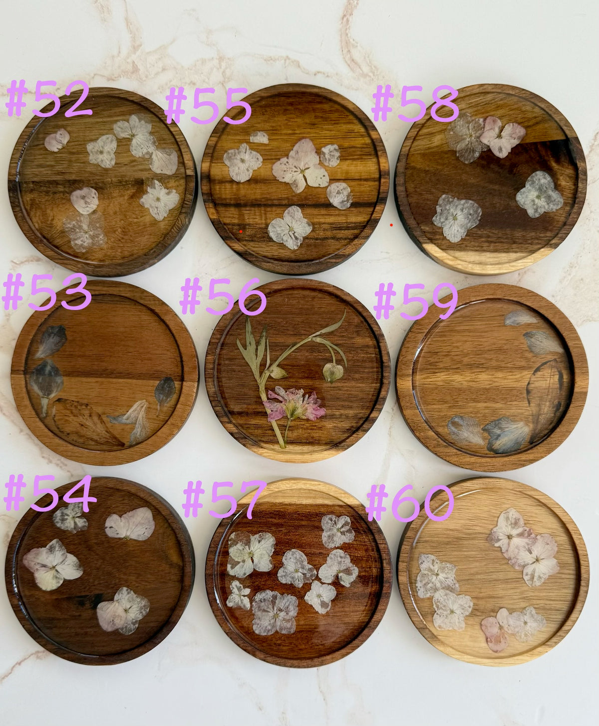 MiH PRESSED FLOWER COASTERS